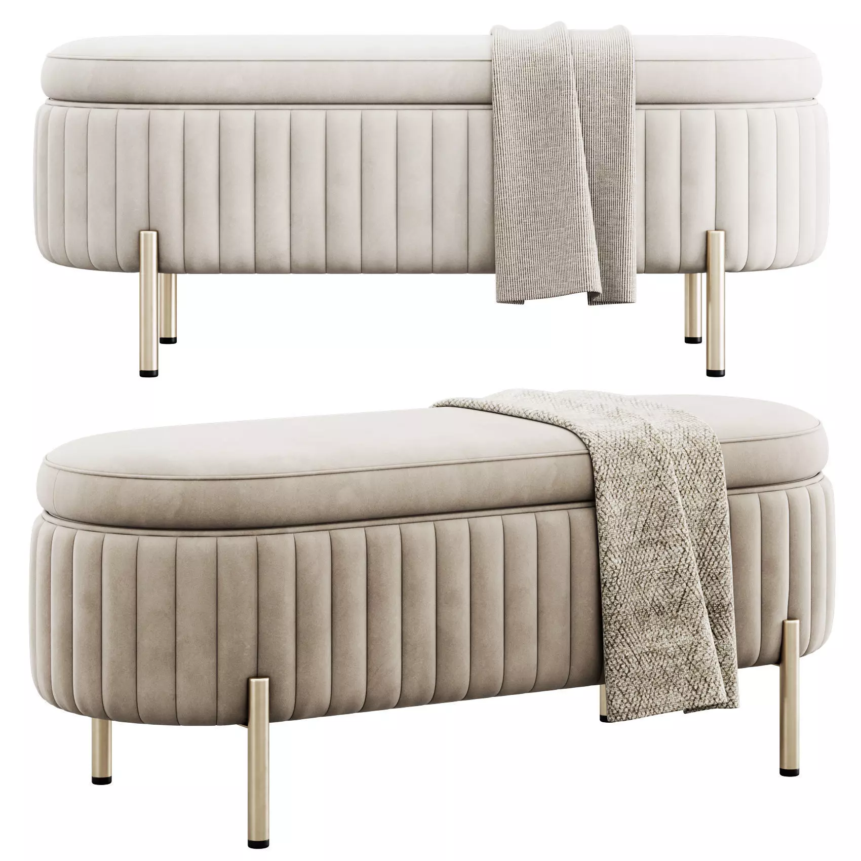 Chloe Bench By Jennifer Taylor 3D model_0