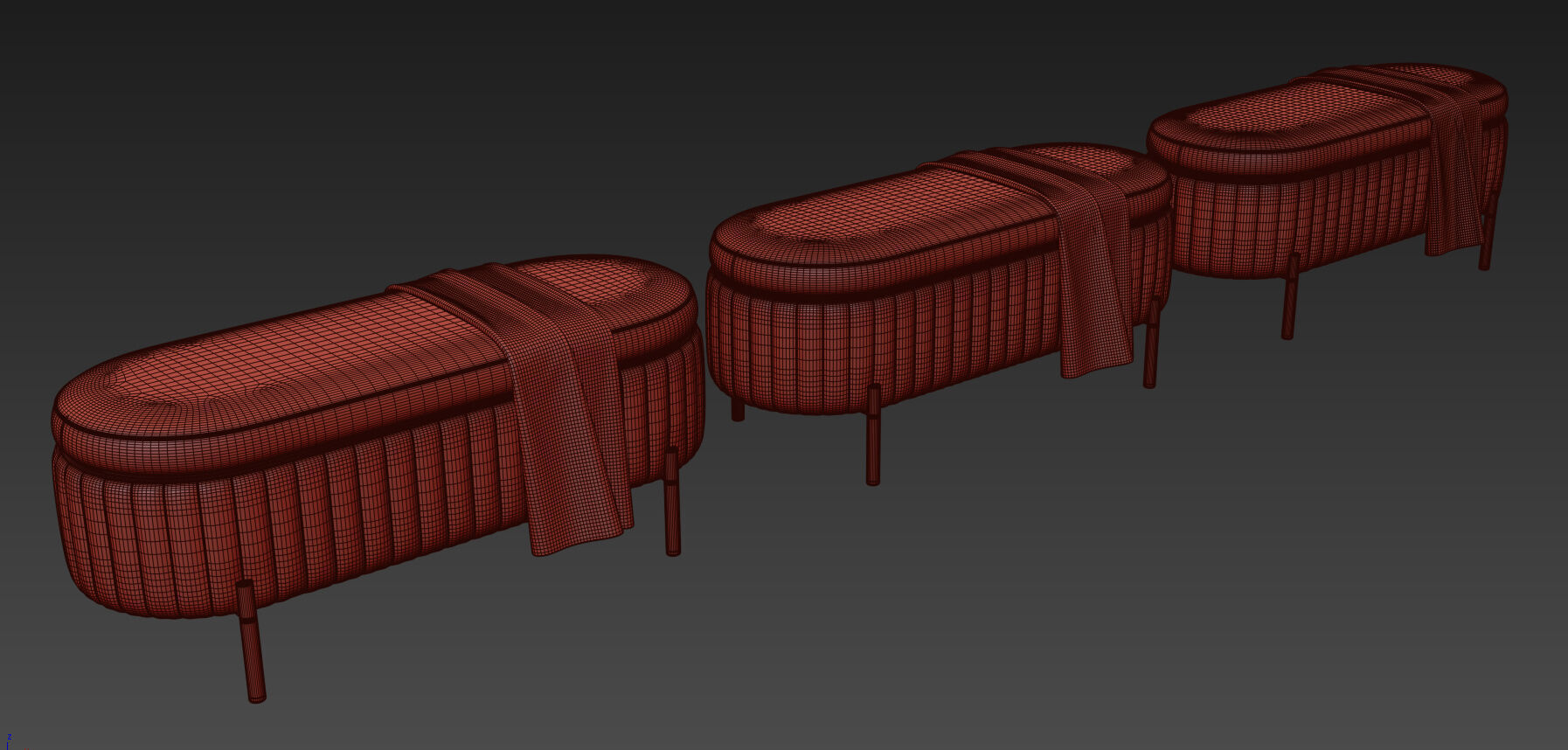 Chloe Bench By Jennifer Taylor 3D model_13