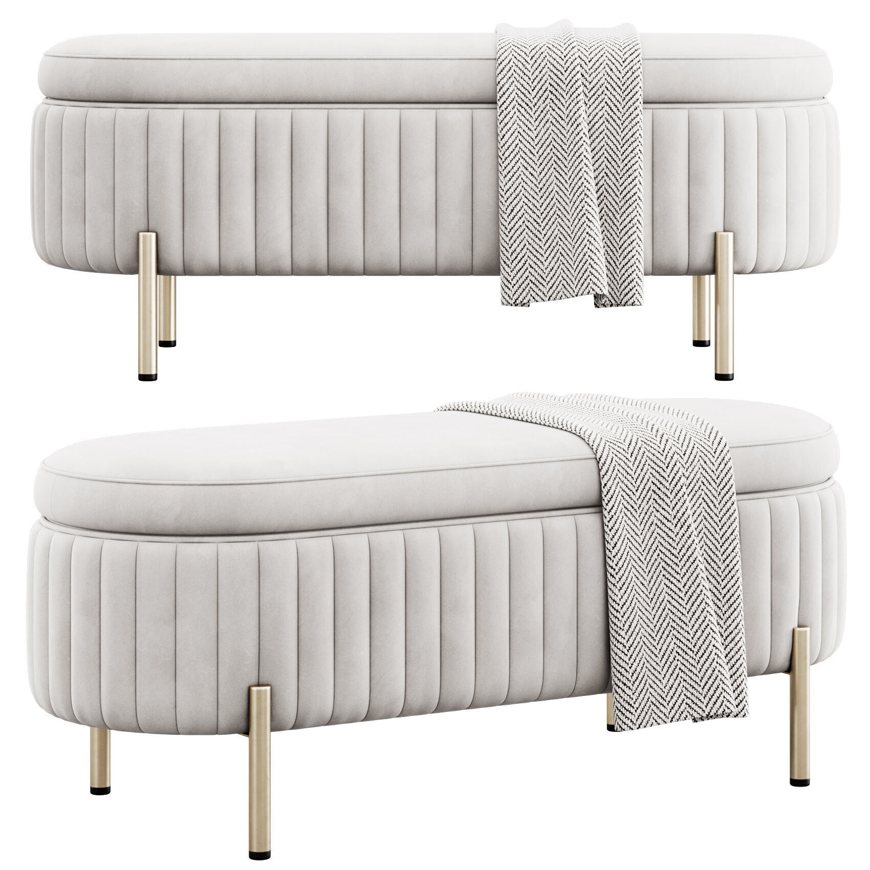 Chloe Bench By Jennifer Taylor 3D model_2