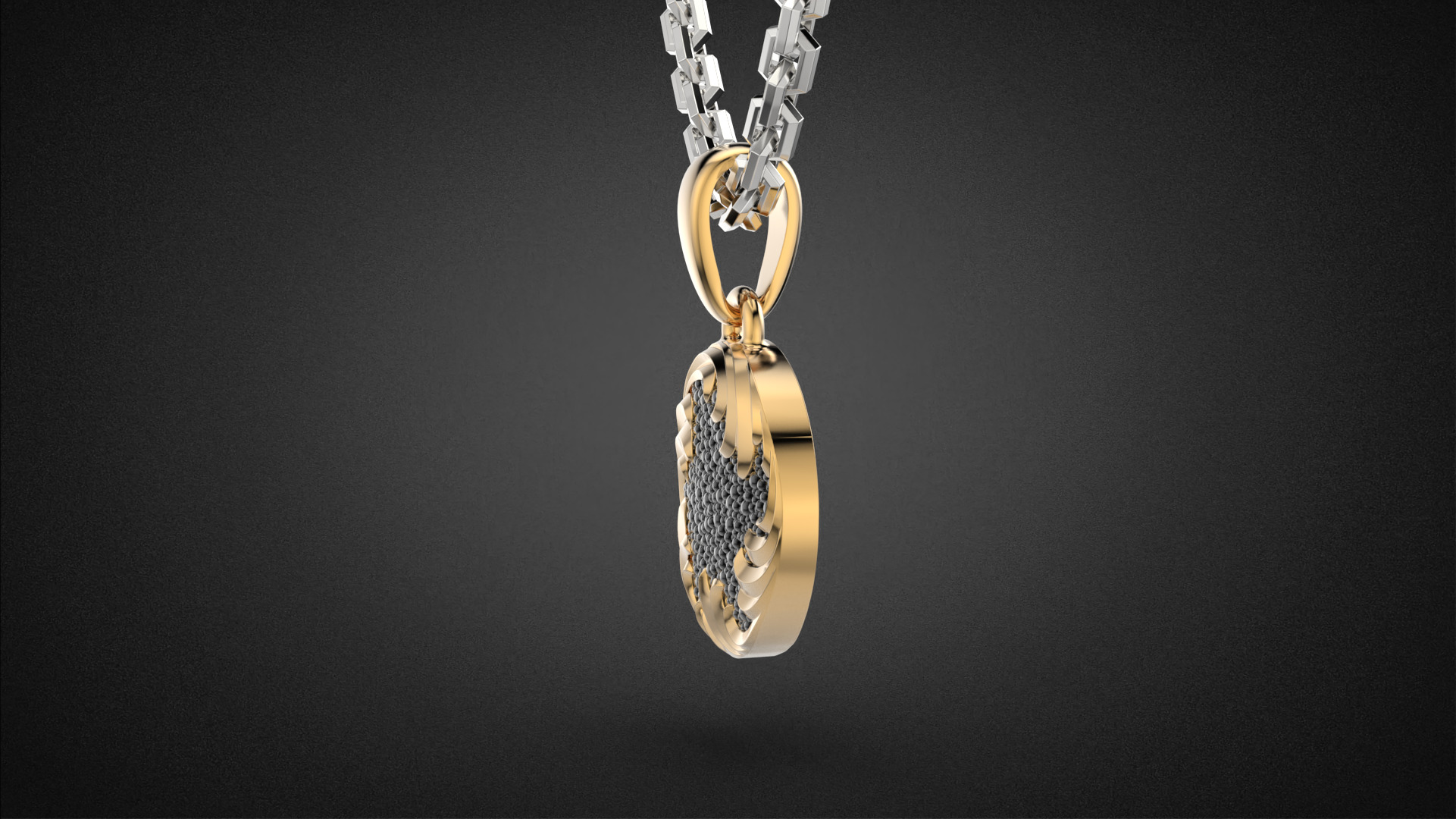 Fashion golden ratio Jewelry necklace P35 3D print model_7