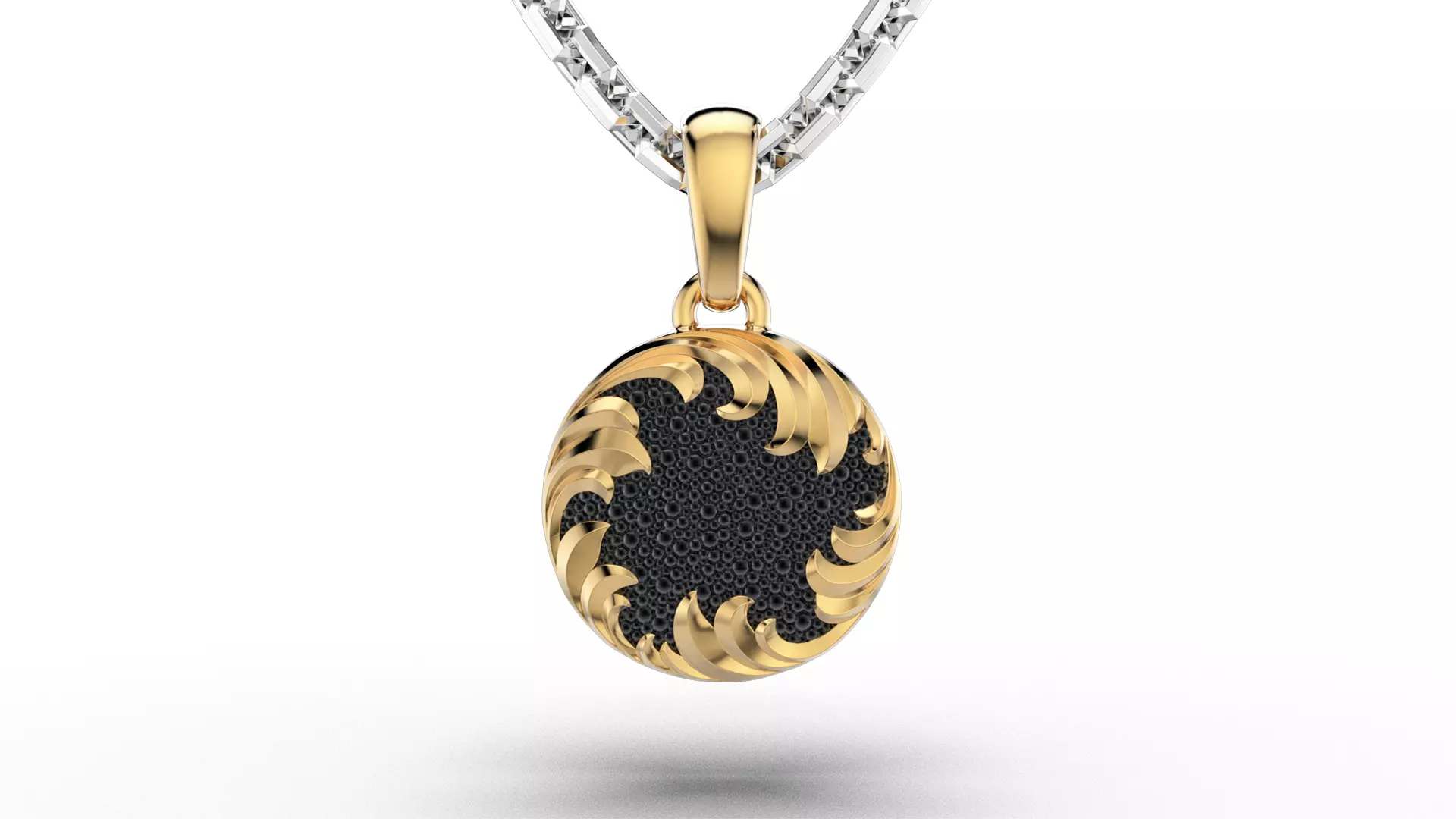 Fashion golden ratio Jewelry necklace P35 3D print model_0