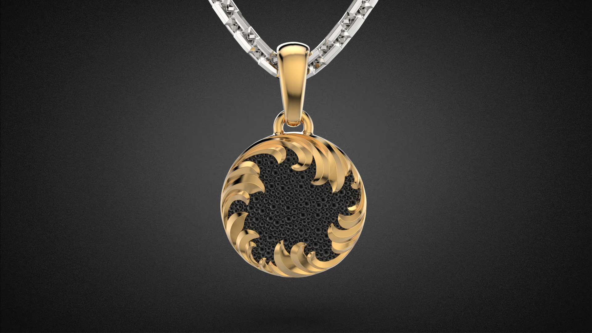 Fashion golden ratio Jewelry necklace P35 3D print model_5
