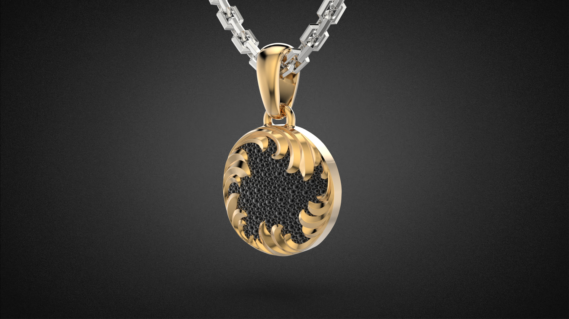 Fashion golden ratio Jewelry necklace P35 3D print model_6