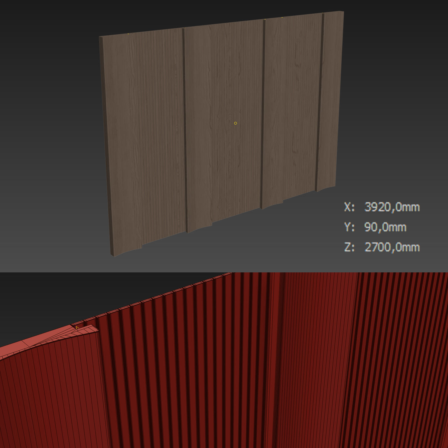 Decorative V29 Wall Panels 3D model_3