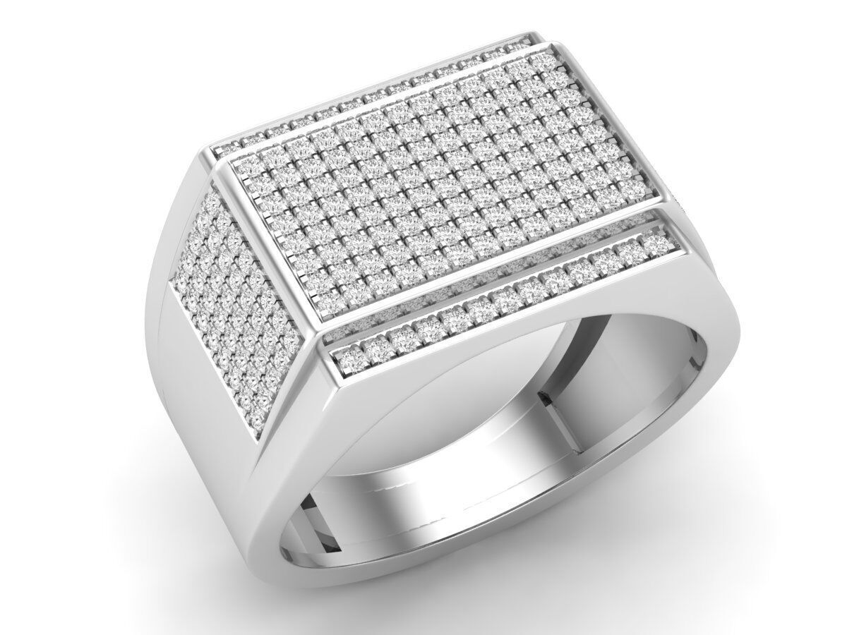 AV 626 Round Diamond Mens Hip-Hop Ring 3D print model_18