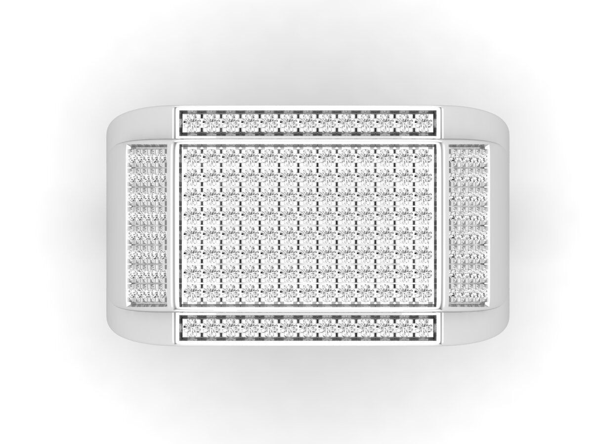 AV 626 Round Diamond Mens Hip-Hop Ring 3D print model_10