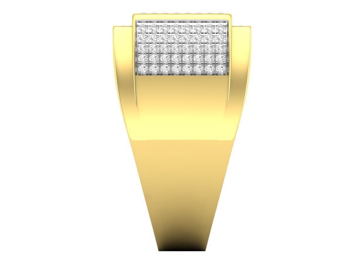 AV 626 Round Diamond Mens Hip-Hop Ring 3D print model_12