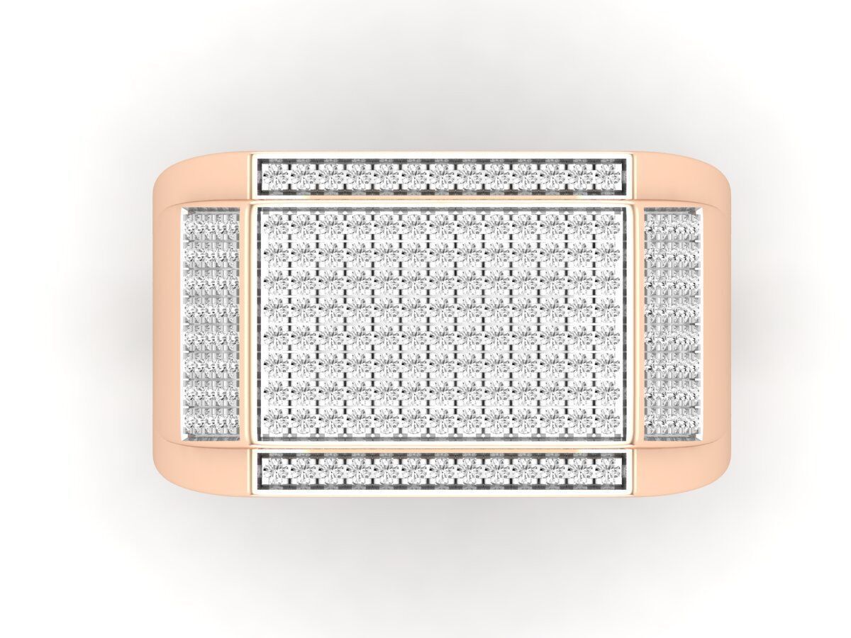 AV 626 Round Diamond Mens Hip-Hop Ring 3D print model_11