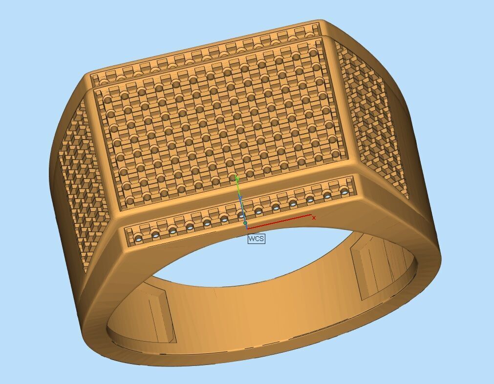 AV 626 Round Diamond Mens Hip-Hop Ring 3D print model_16
