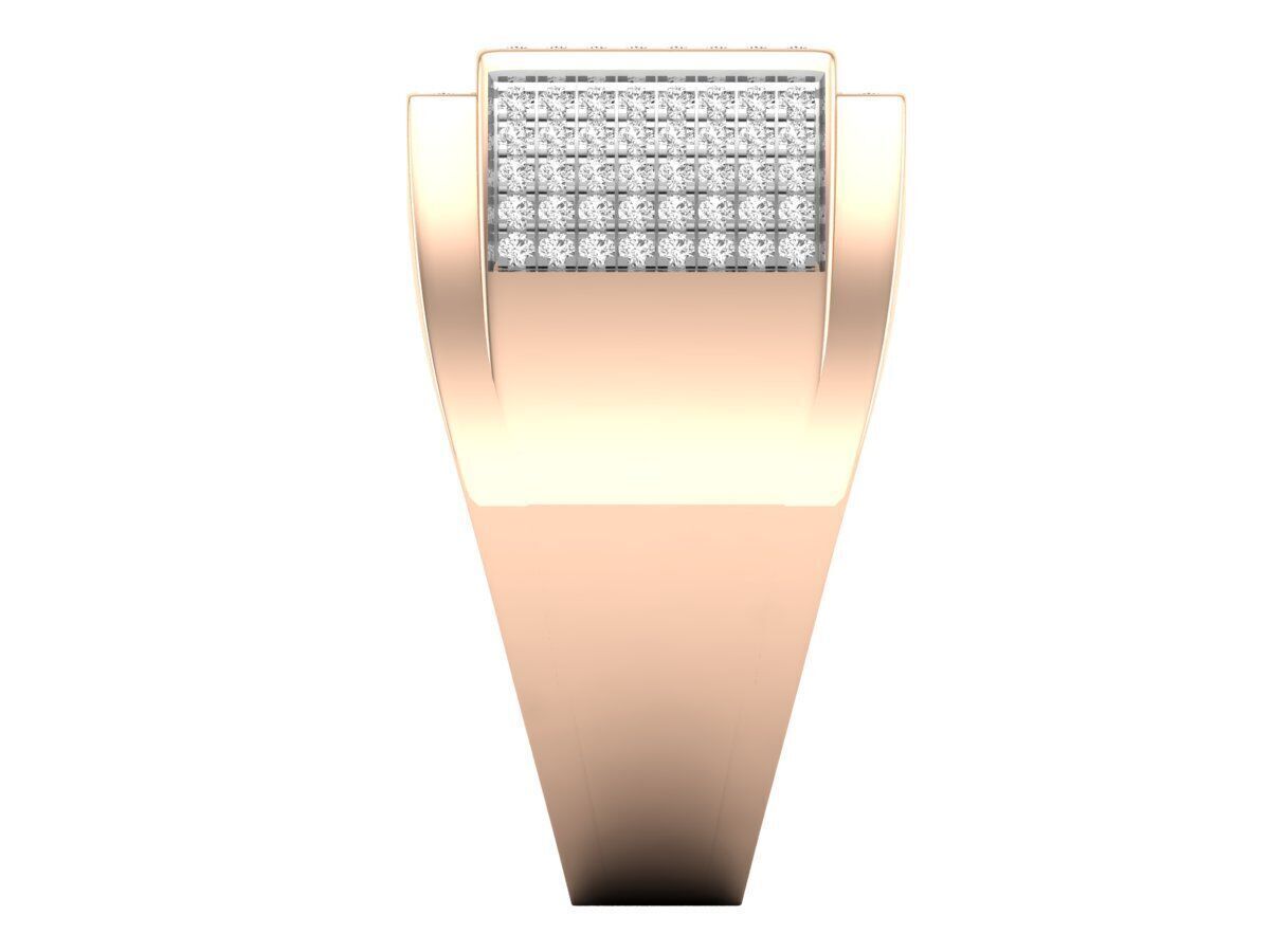 AV 626 Round Diamond Mens Hip-Hop Ring 3D print model_14