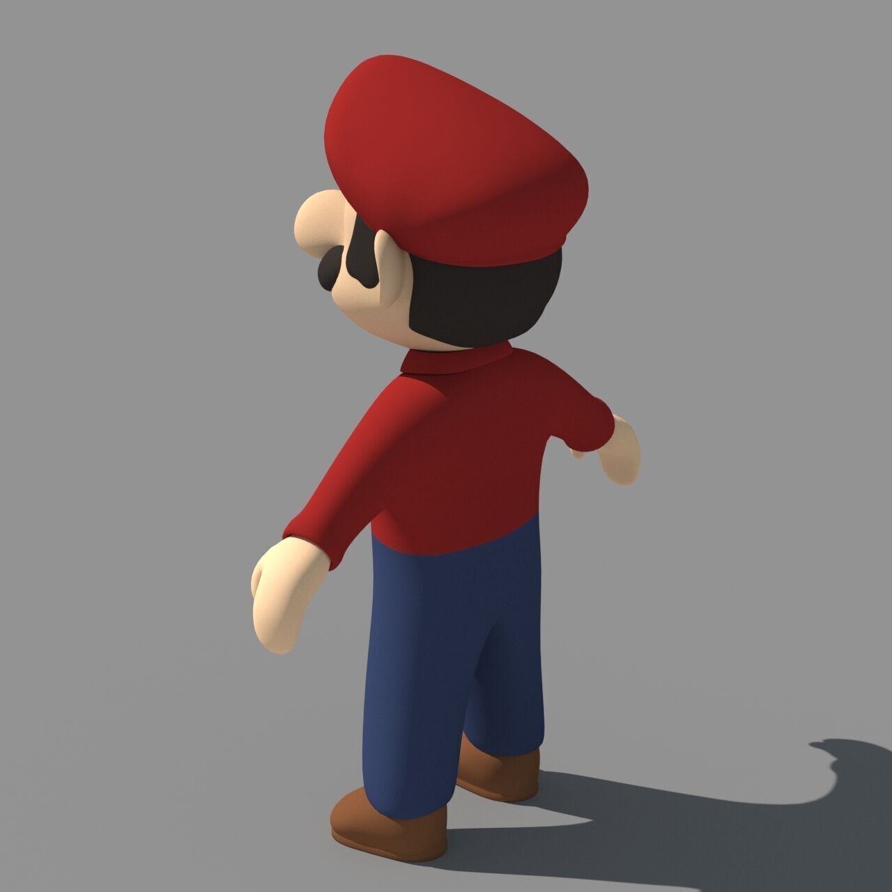 super mario Low-poly 3D model_4