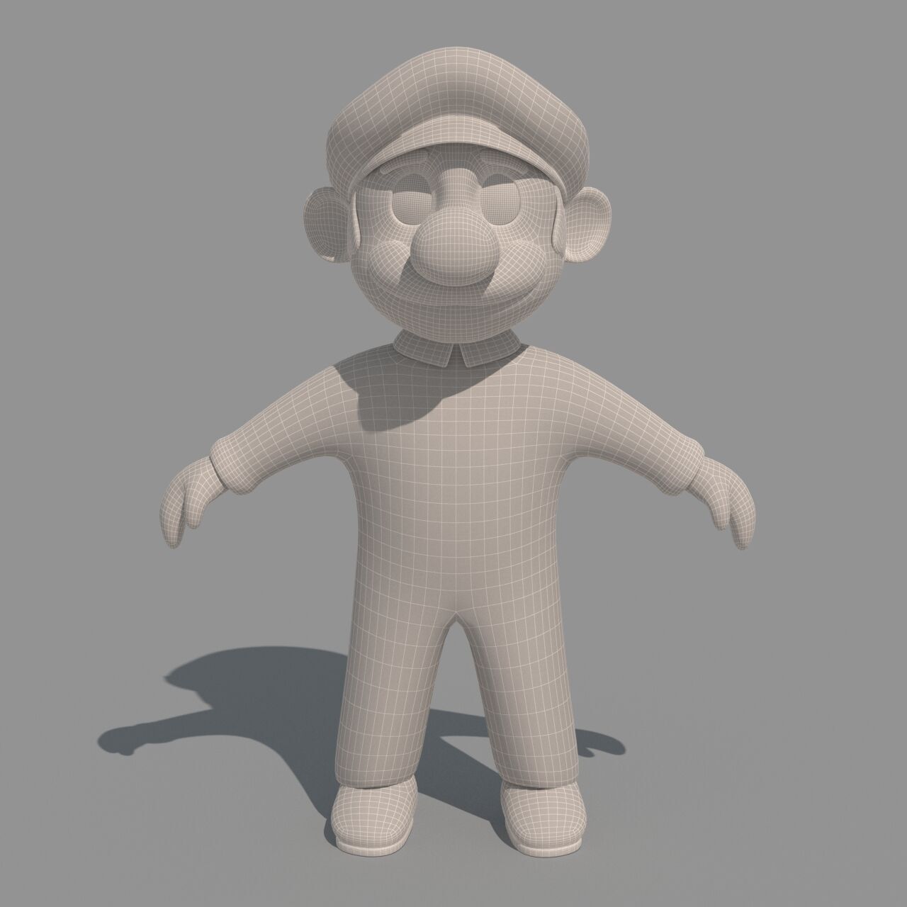 super mario Low-poly 3D model_9