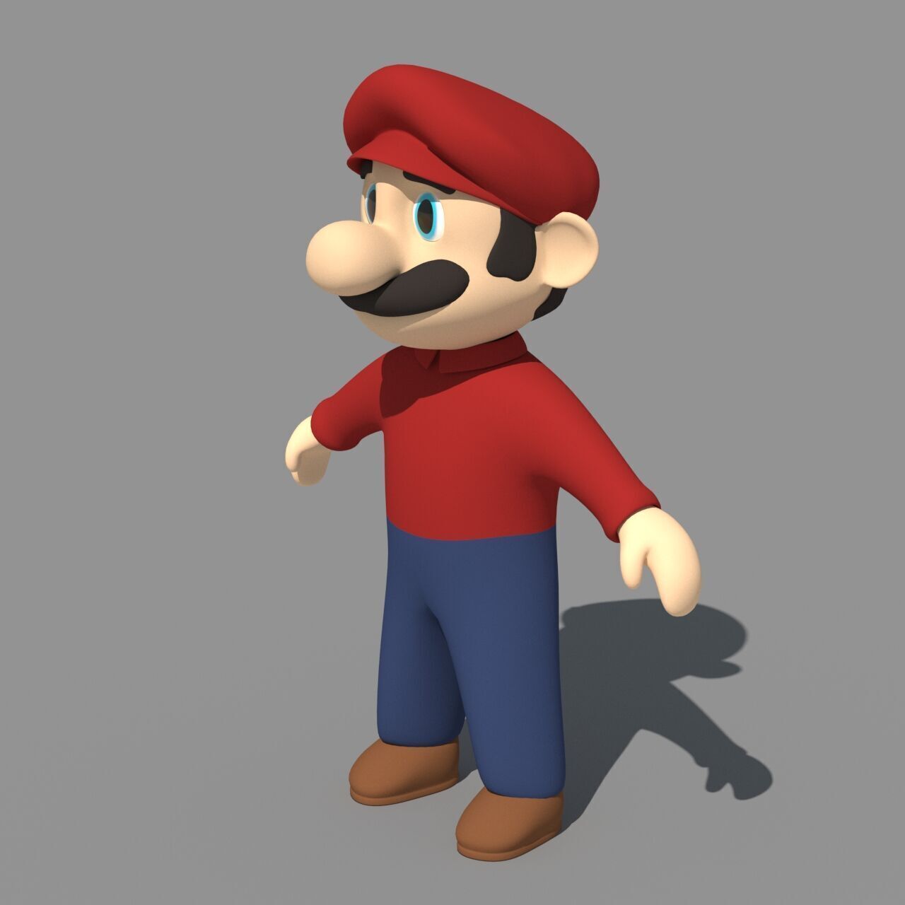 super mario Low-poly 3D model_1