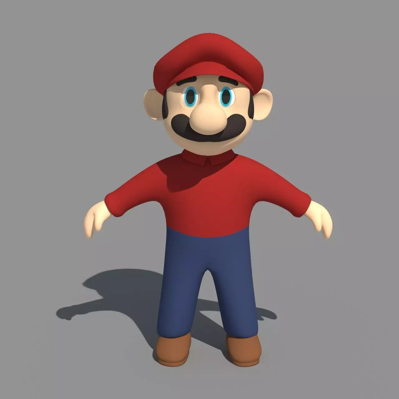 super mario Low-poly 3D model_0