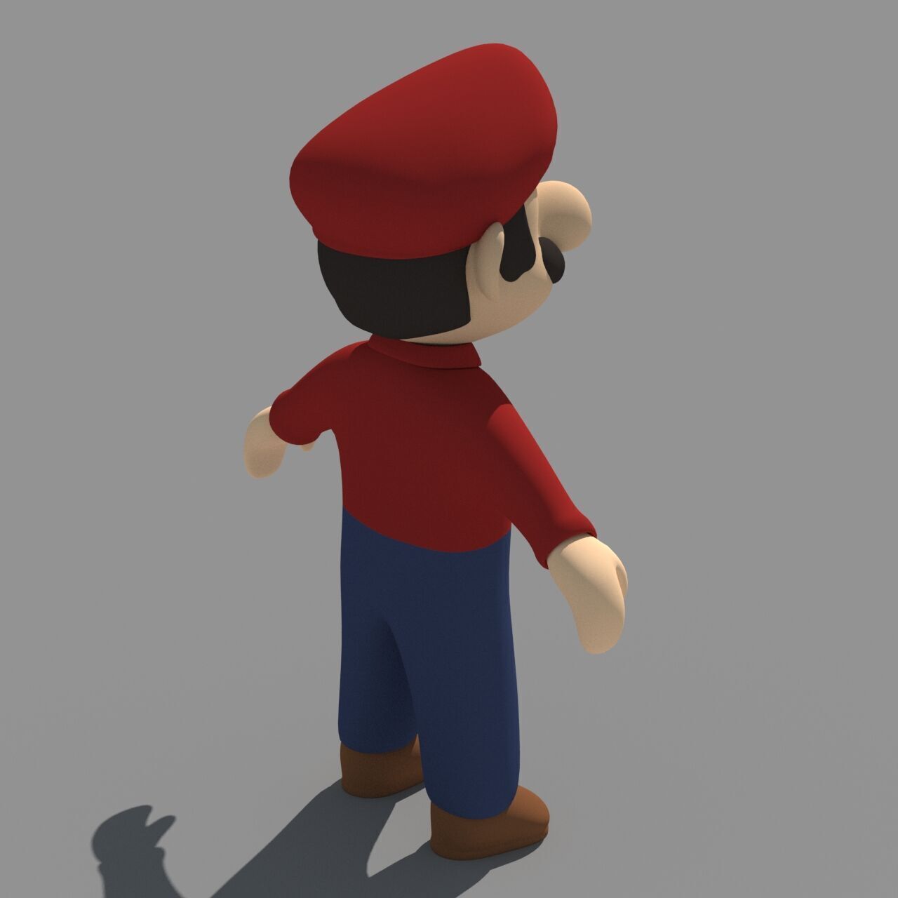 super mario Low-poly 3D model_3