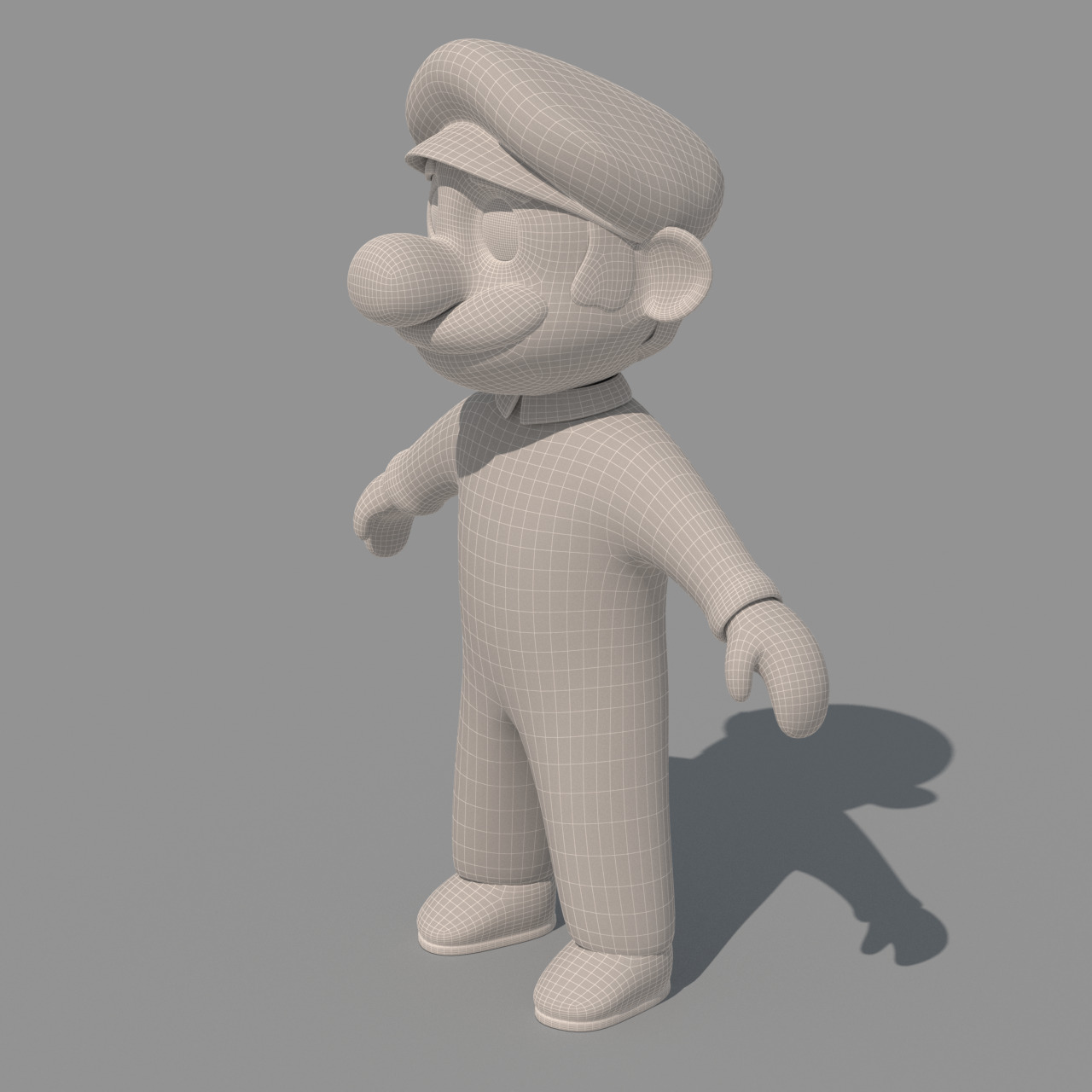 super mario Low-poly 3D model_10