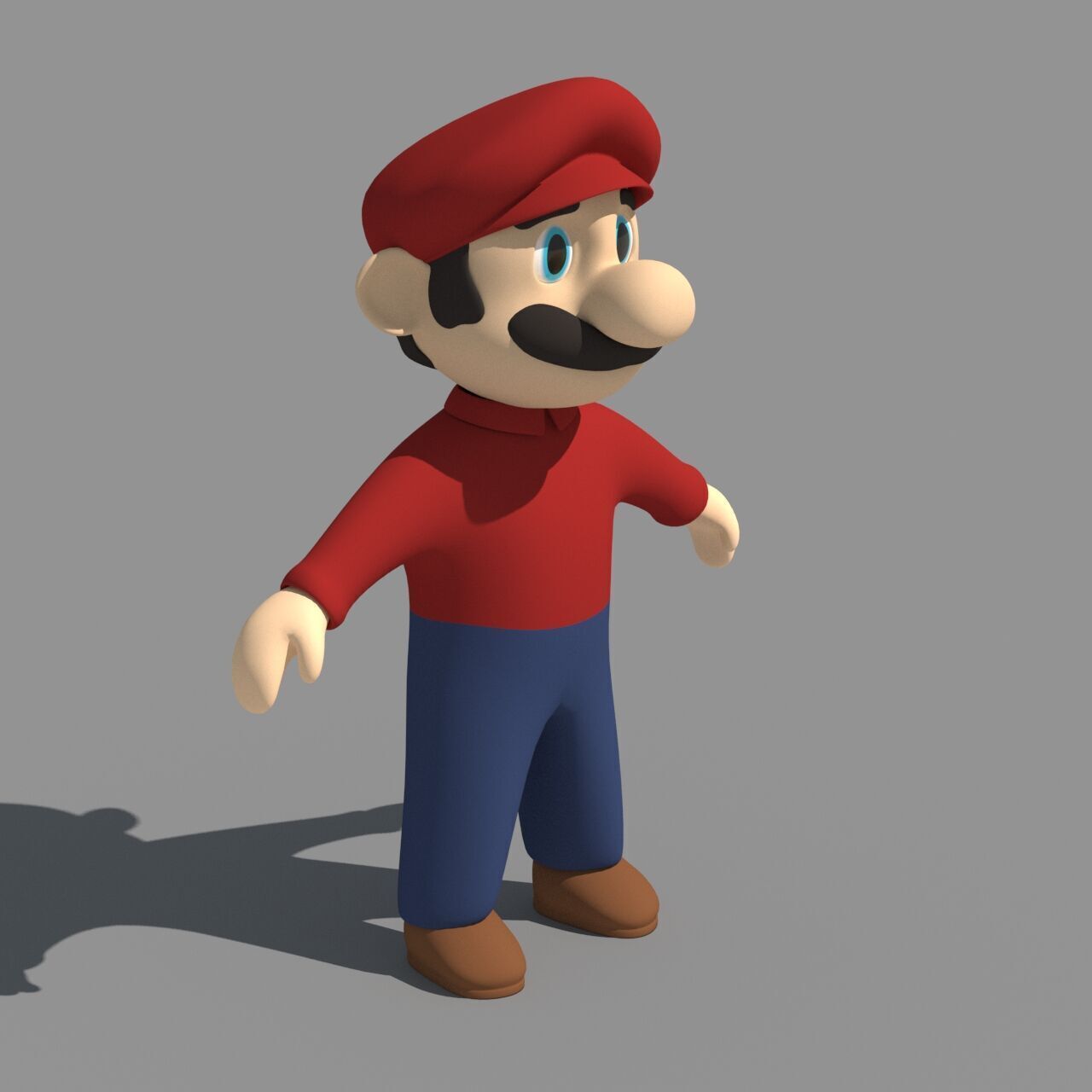 super mario Low-poly 3D model_2
