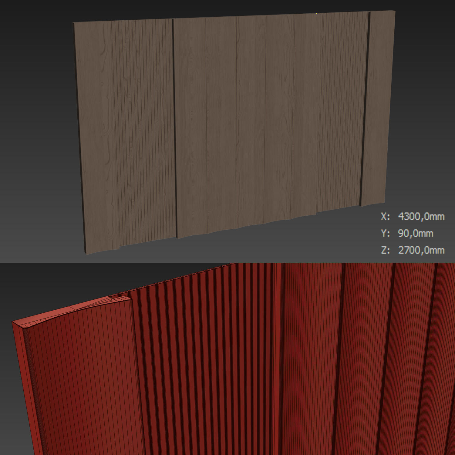 Decorative V30 Wall Panels 3D model_3