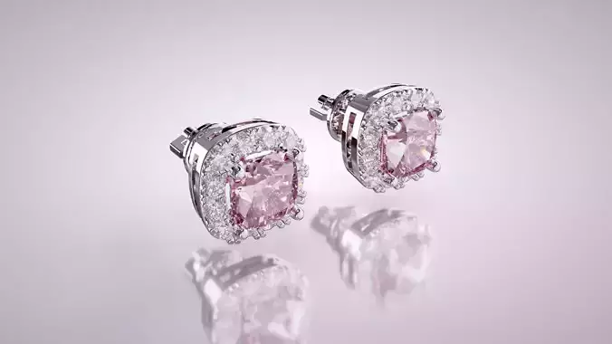 Earrings Studs Cushion 3D print model