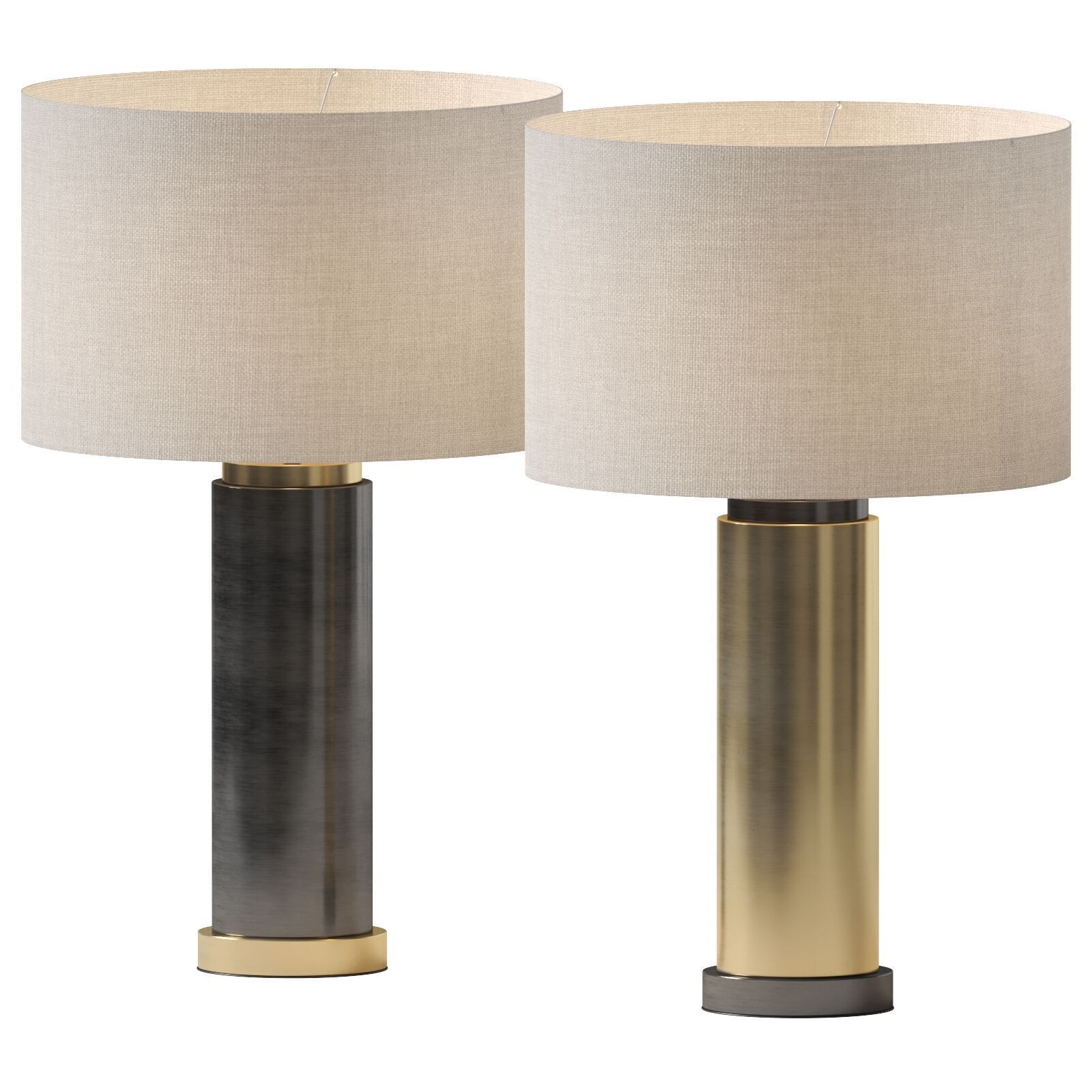 Pillar Metal - West Elm 3D model_2