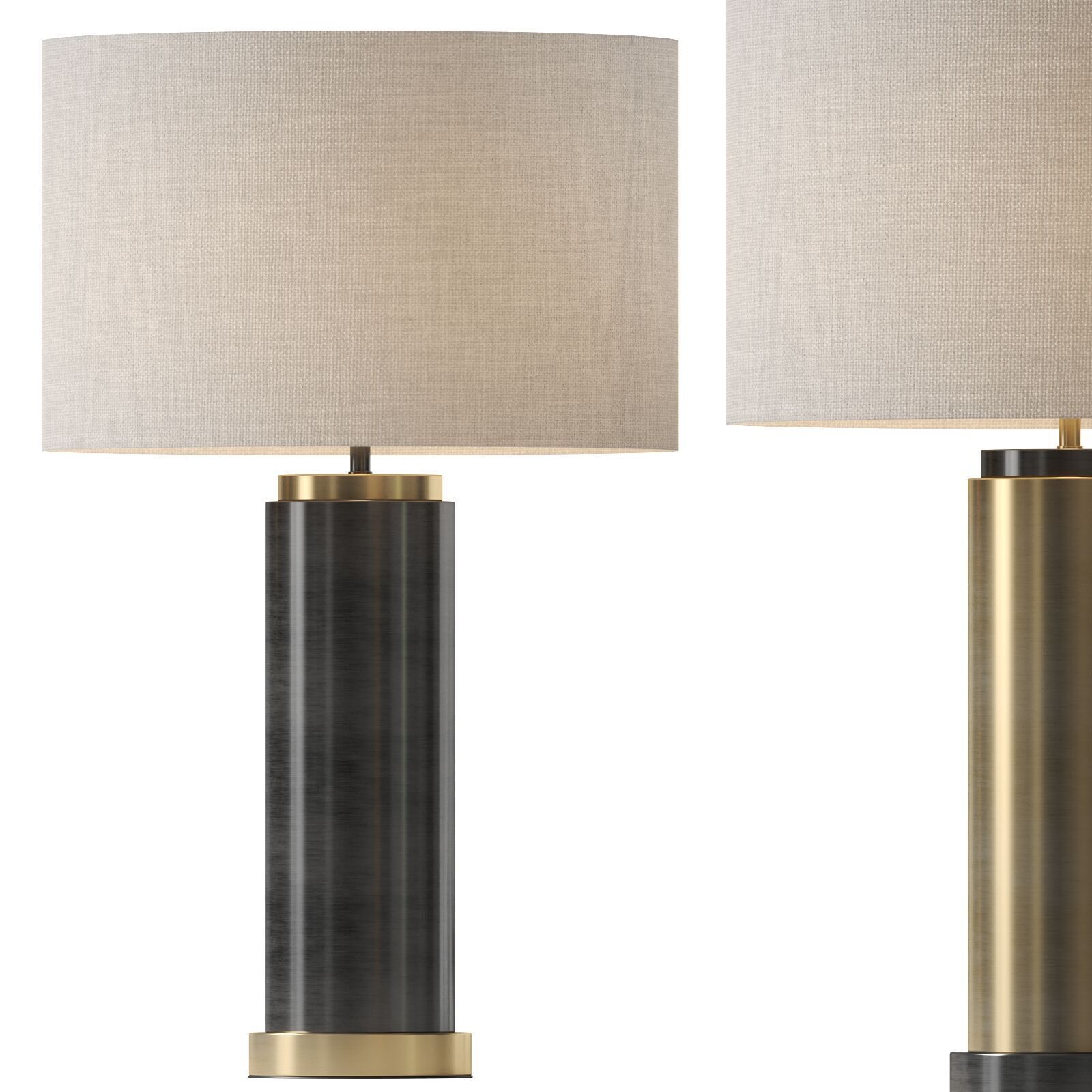 Pillar Metal - West Elm 3D model_1