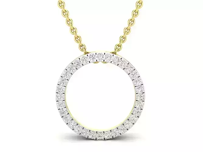 AV 636 Diamond Open Circle Pendant