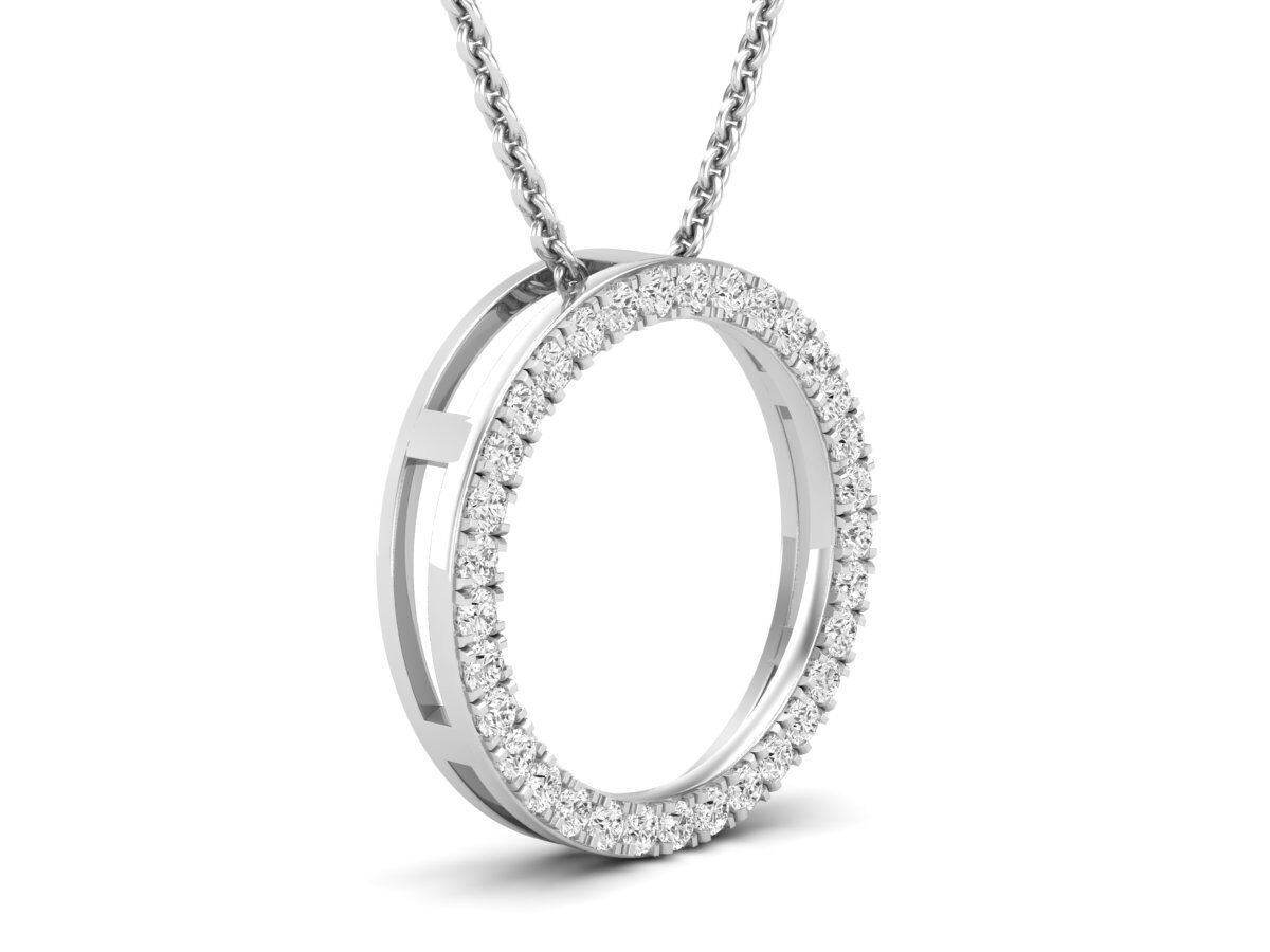 AV 638 Diamond Open Circle Pendant 3D print model_3