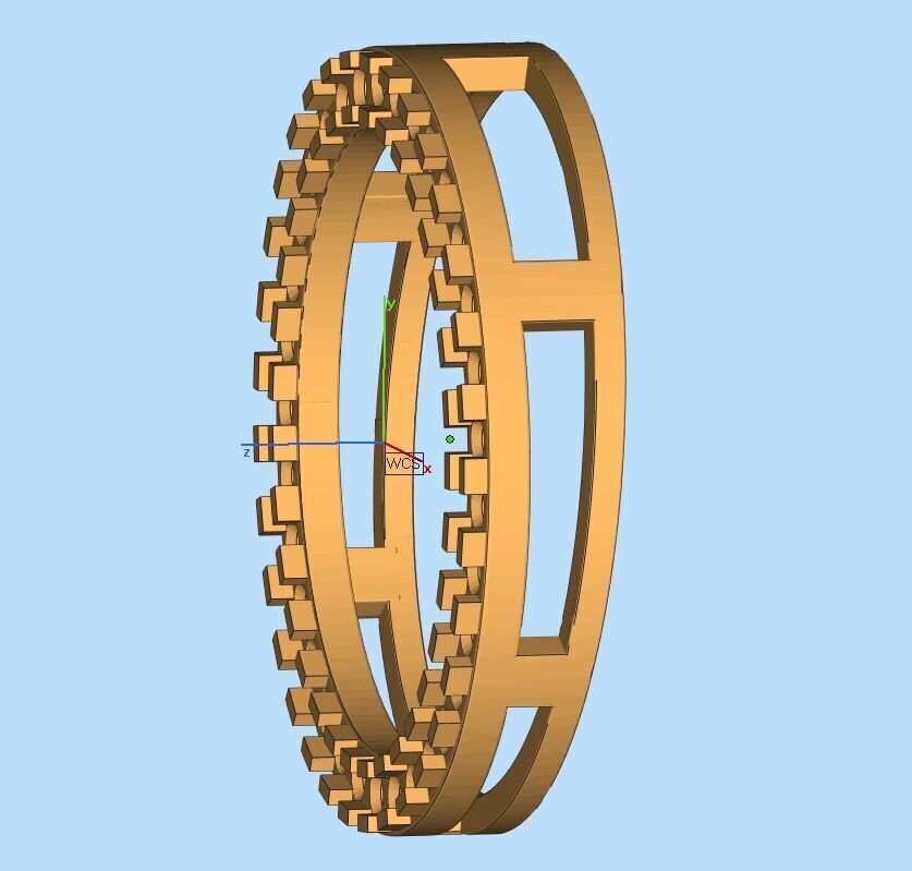 AV 638 Diamond Open Circle Pendant 3D print model_9