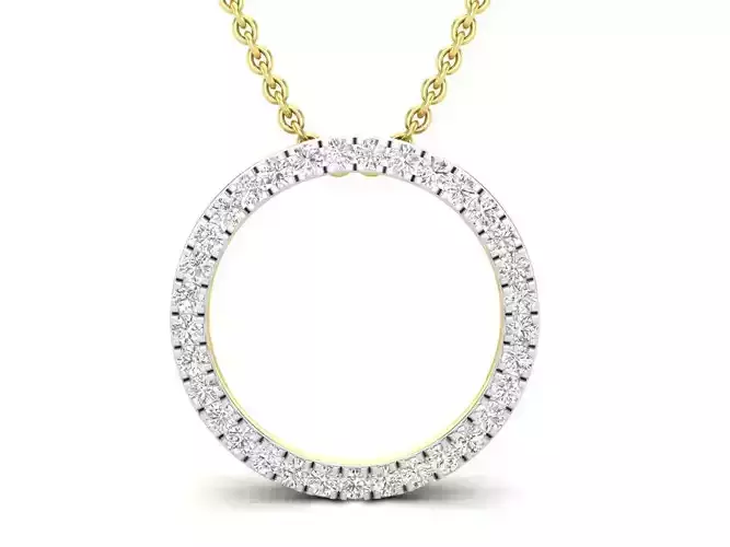 AV 638 Diamond Open Circle Pendant
