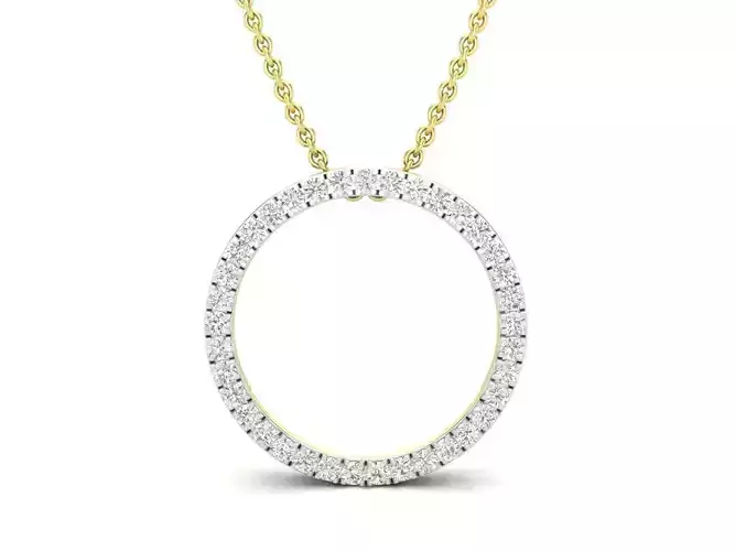 AV 639 Diamond Open Circle Pendant 3D print model