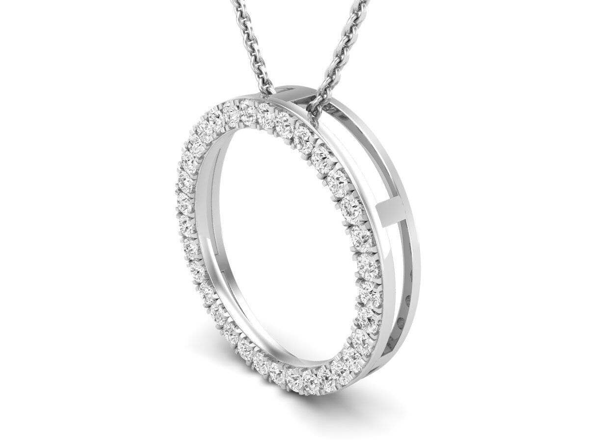 AV 640 Diamond Open Circle Pendant 3D print model_12