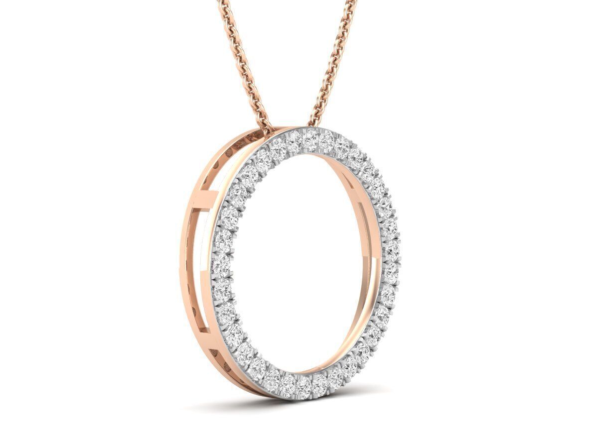 AV 640 Diamond Open Circle Pendant 3D print model_5