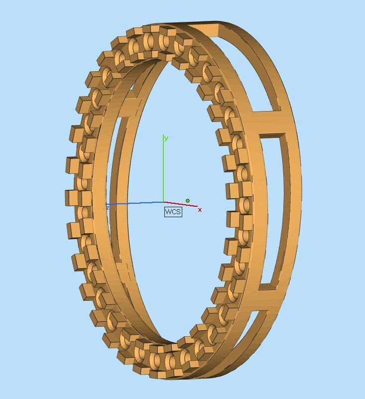 AV 640 Diamond Open Circle Pendant 3D print model_9