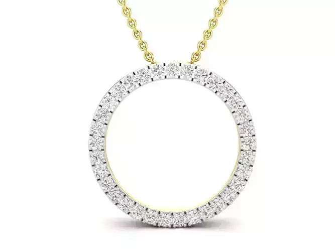 AV 640 Diamond Open Circle Pendant