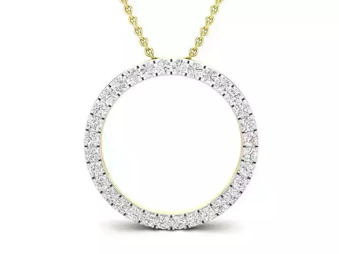 AV 641 Diamond Open Circle-Pendant