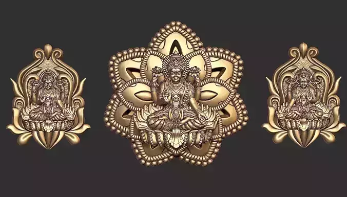 laxmi pendent laxmi earring