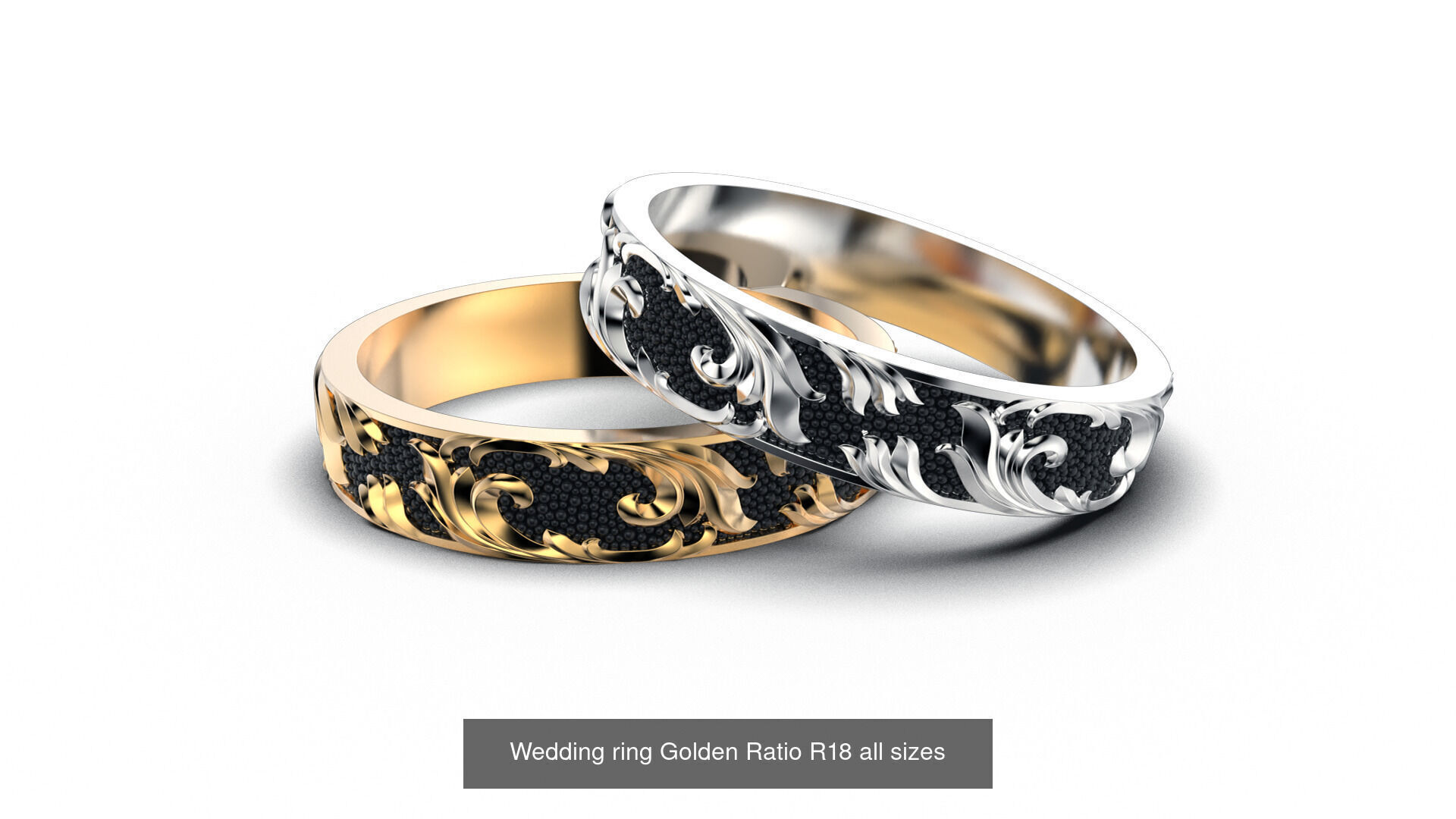 High jewelry Golden ratio set 3D Model Collection_1