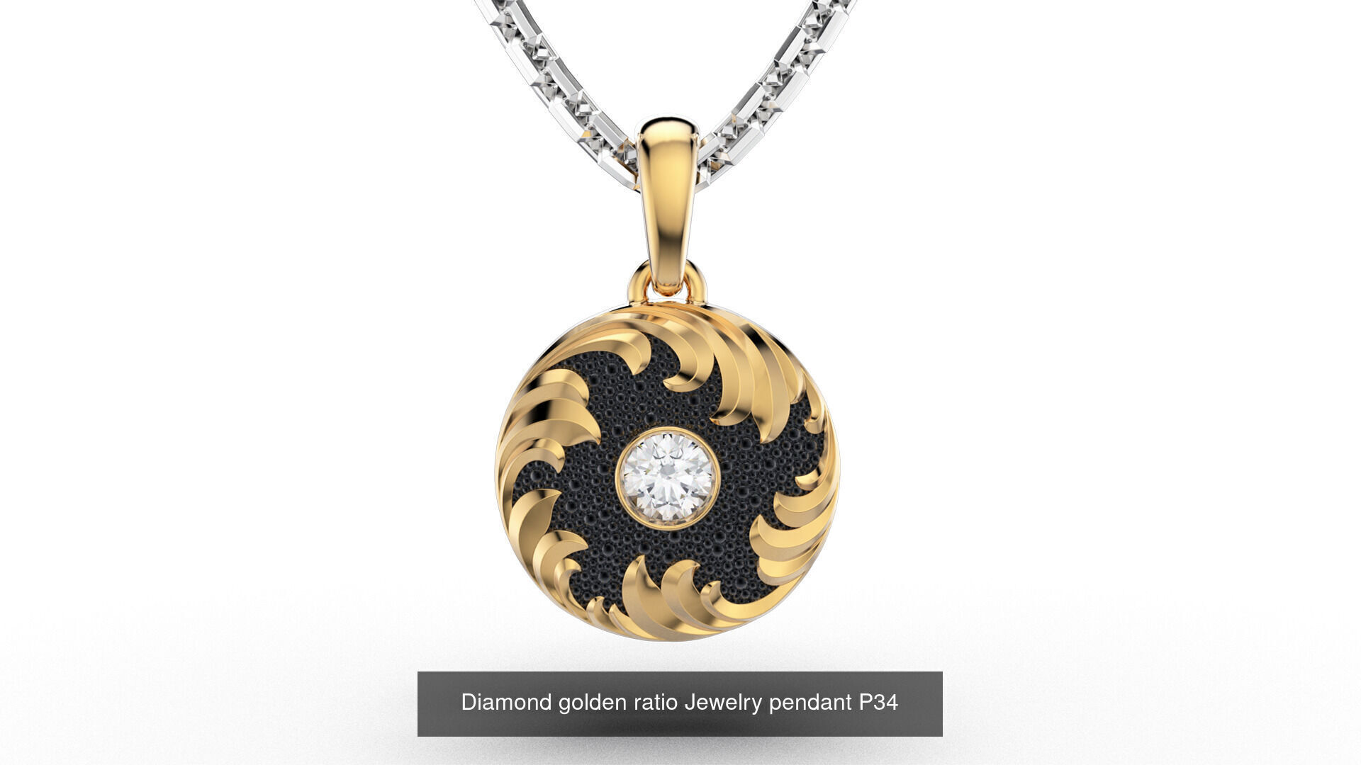 High jewelry Golden ratio set 3D Model Collection_7