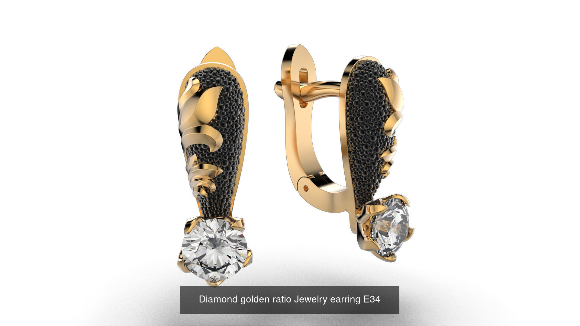 High jewelry Golden ratio set 3D Model Collection_6