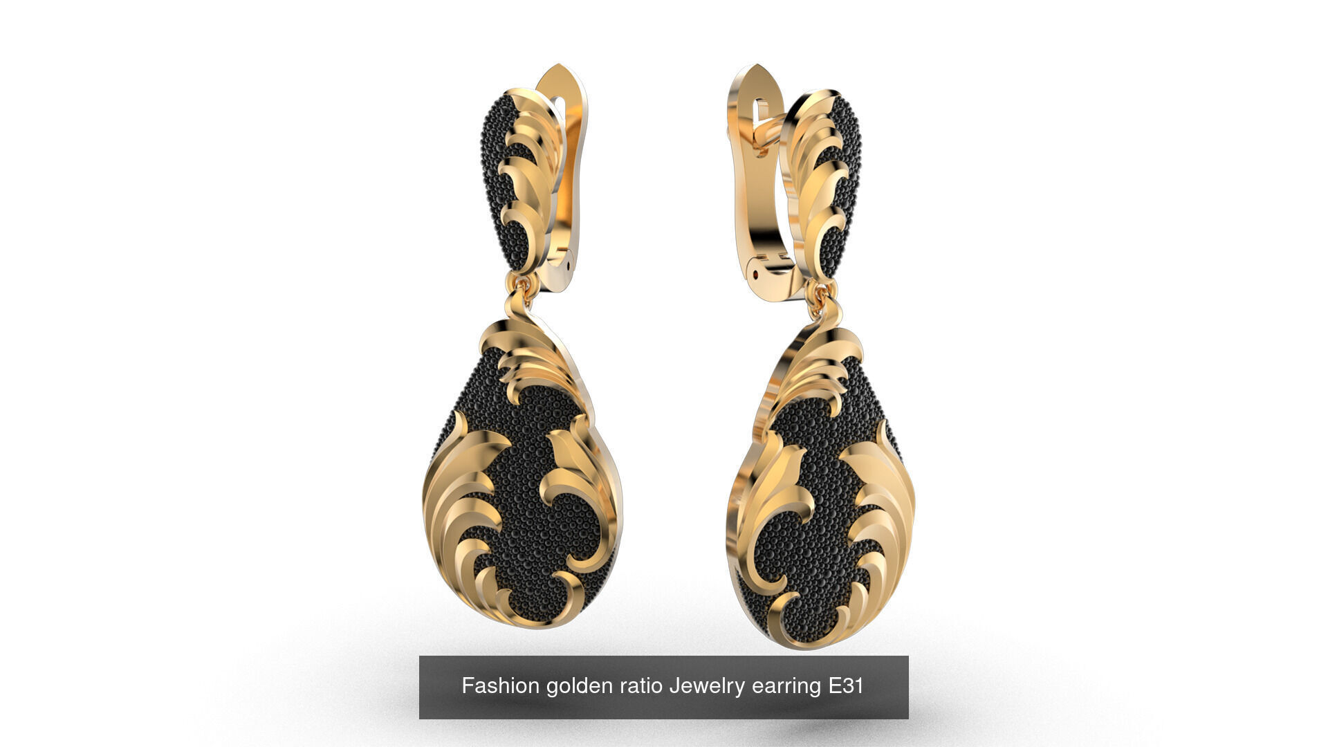 High jewelry Golden ratio set 3D Model Collection_5