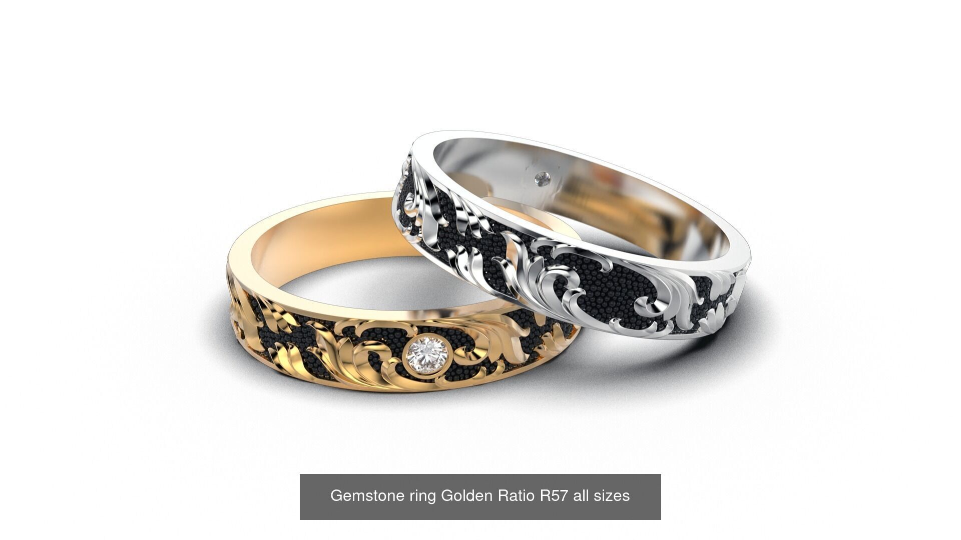 High jewelry Golden ratio set 3D Model Collection_2