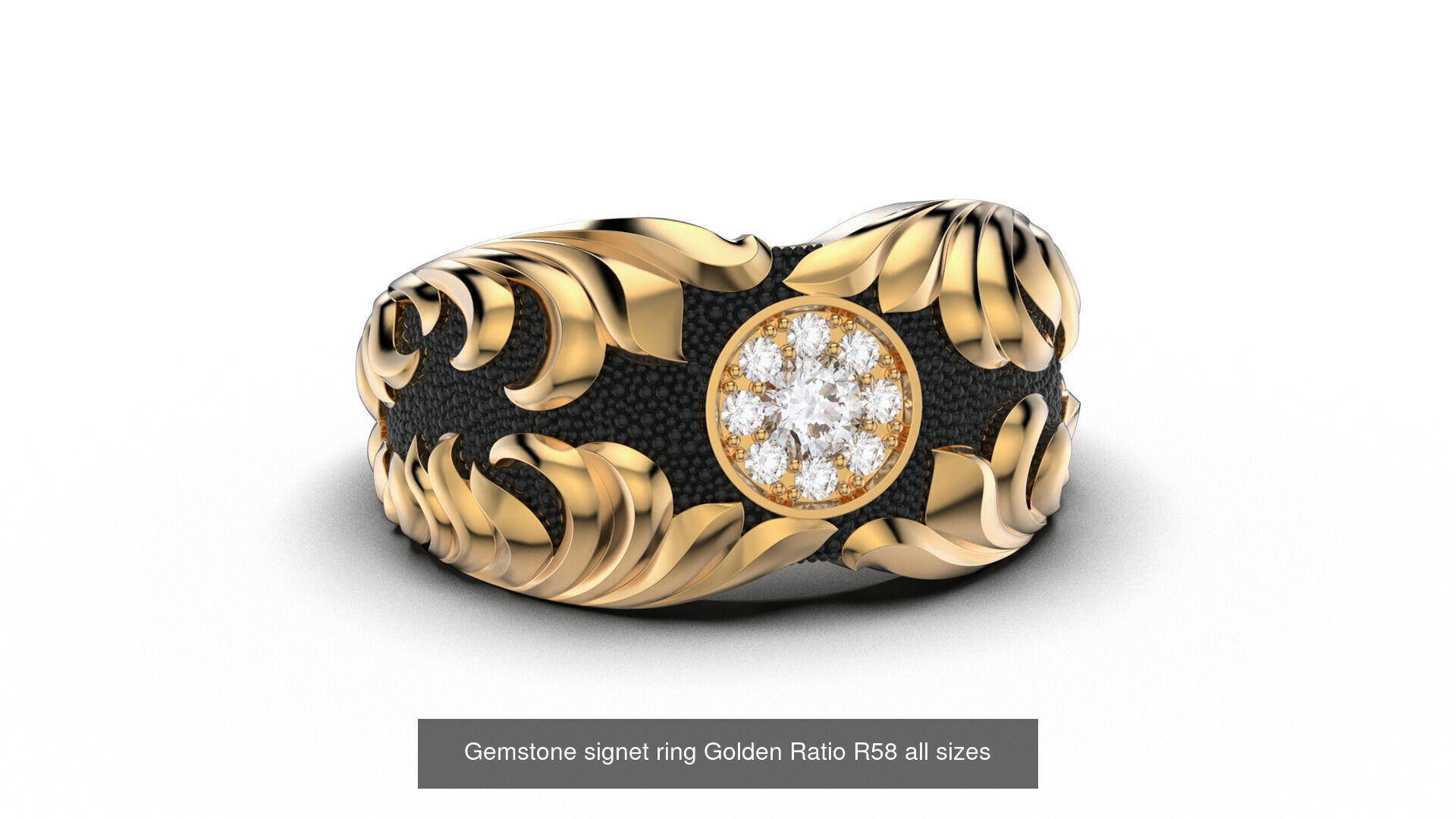 High jewelry Golden ratio set 3D Model Collection_3