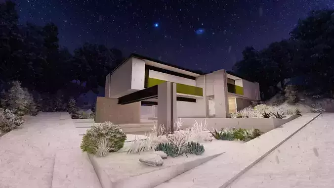Casa Scene-villa-modern house 3D model
