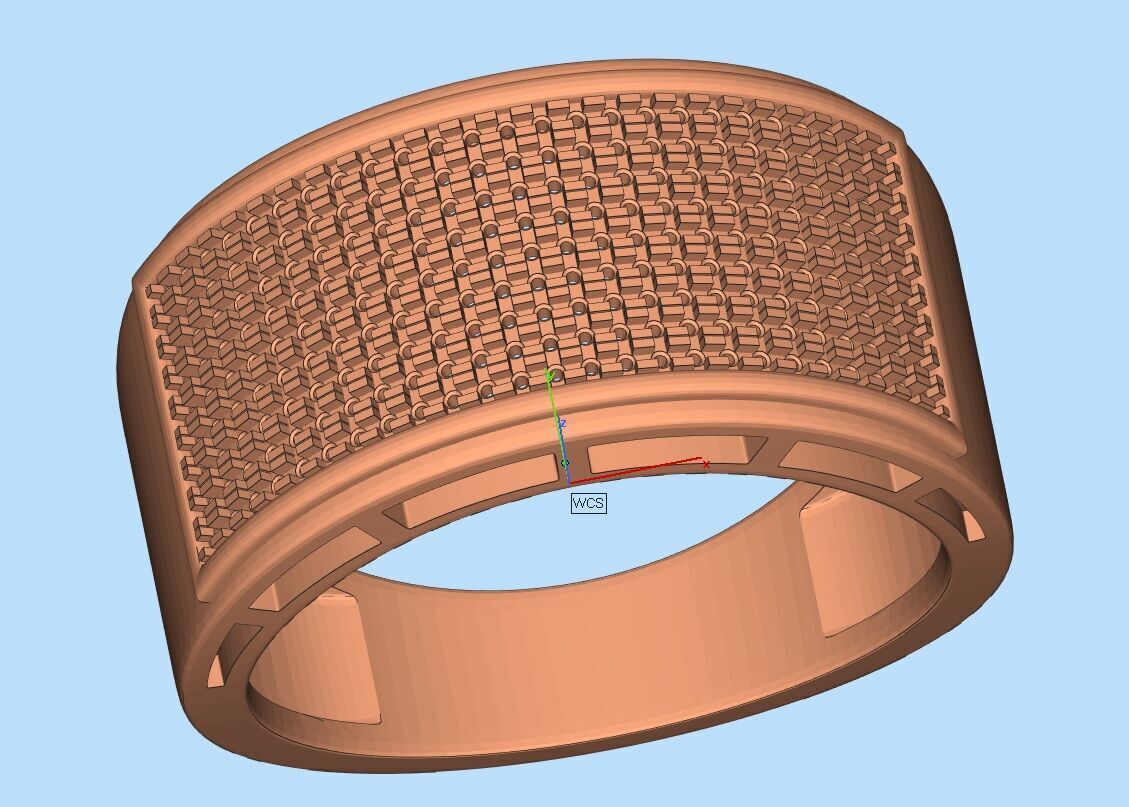 AV 649 Diamond Men Flashy Micropave Hip Hop Ring 3D print model_16