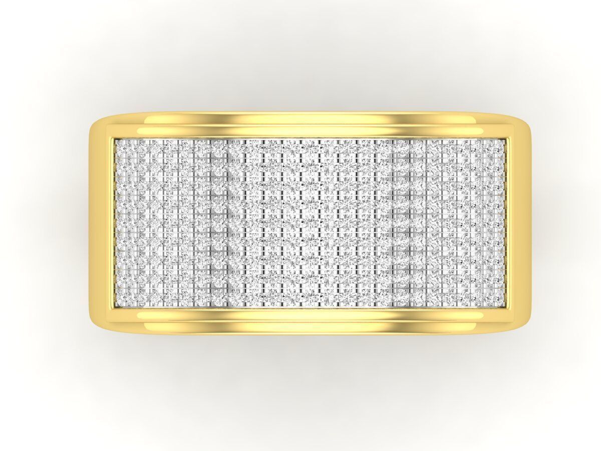 AV 649 Diamond Men Flashy Micropave Hip Hop Ring 3D print model_6