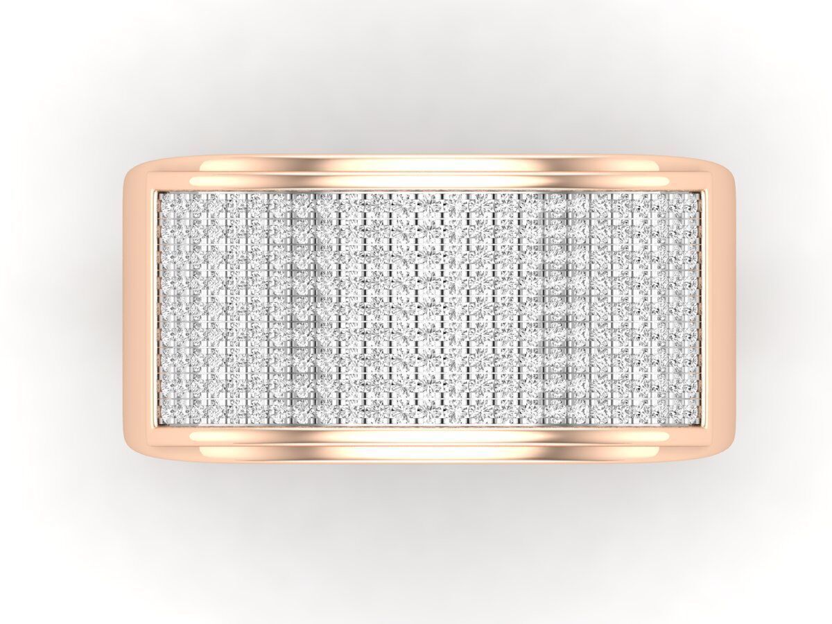 AV 649 Diamond Men Flashy Micropave Hip Hop Ring 3D print model_8