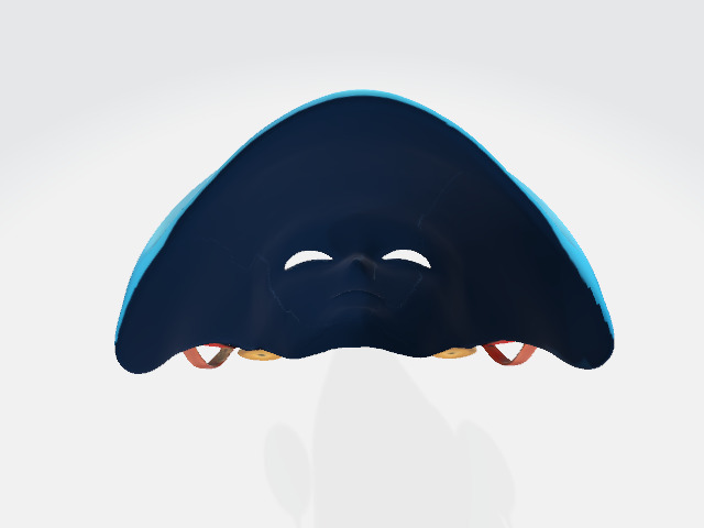 Divine Goddess Mask Low-poly 3D model_4