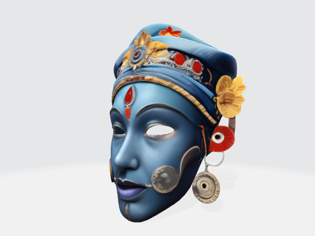 Divine Goddess Mask Low-poly 3D model_7