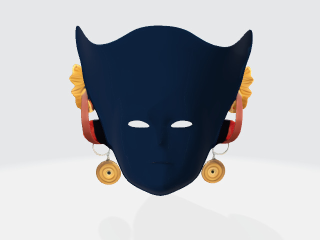 Divine Goddess Mask Low-poly 3D model_3