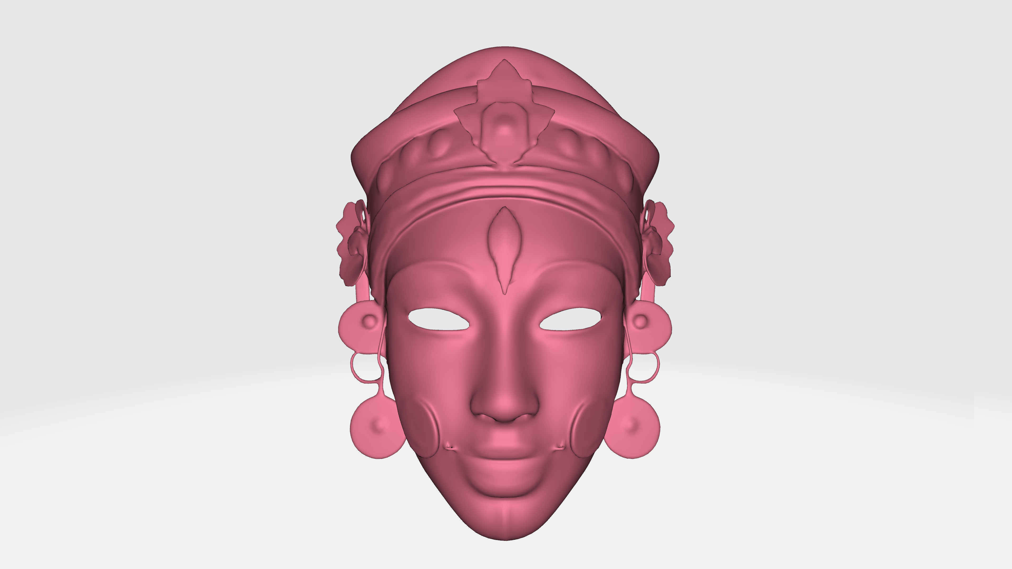 Divine Goddess Mask Low-poly 3D model_11